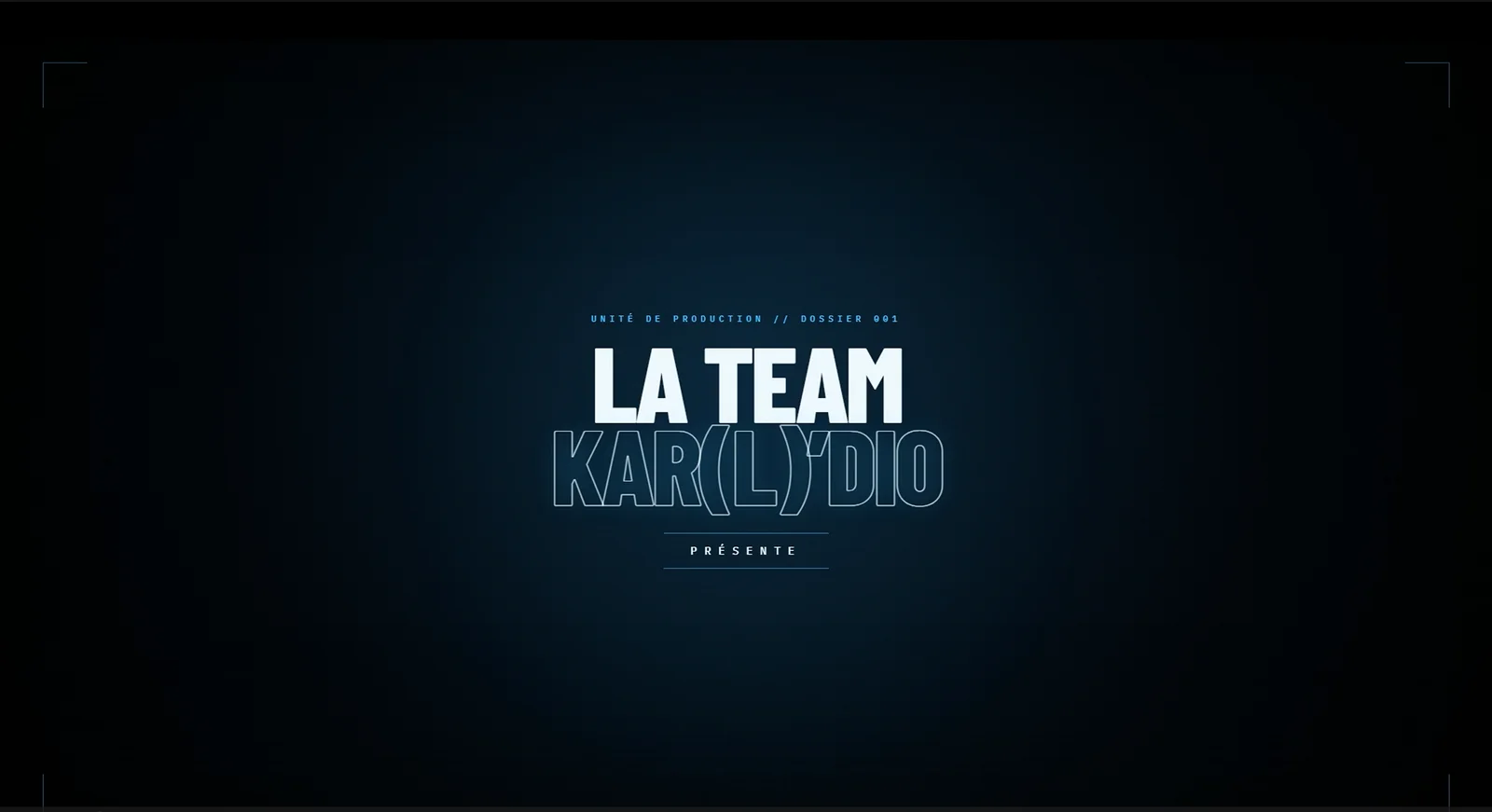 Écran de titre du trailer.